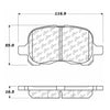 Centric Front Disc Brake Pad for Prizm, Corolla (102.07410)