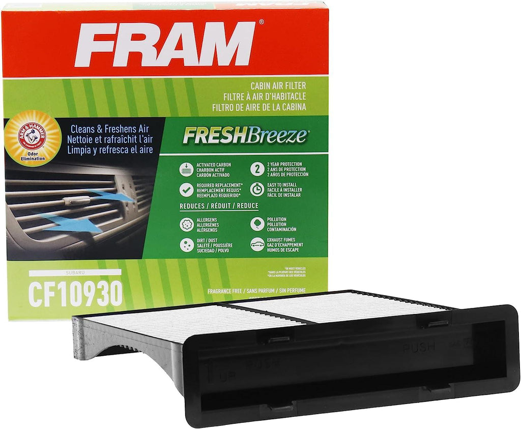 Fresh Breeze Cabin Air Filter with Arm & Hammer Baking Soda, CF10930 for Select Subaru Vehicles