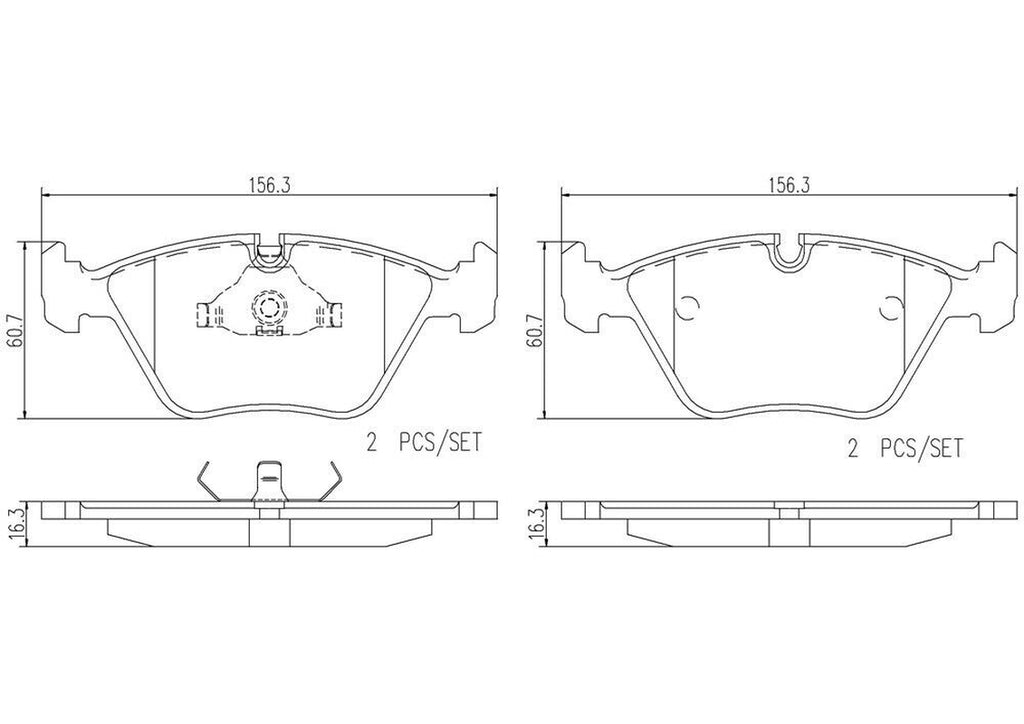 Brembo Front Disc Brake Pad Set for Jaguar (P36007N)