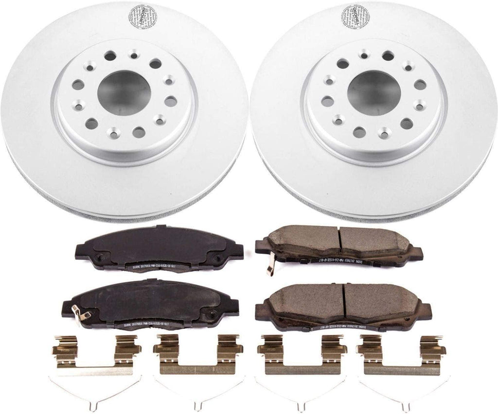 CRK7409 Coated Brake Rotor and Ceramic Brake Pads- Front