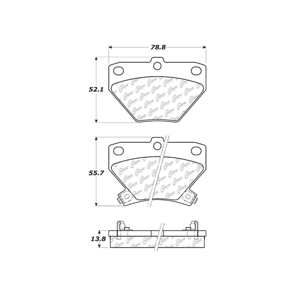 Centric Rear Disc Brake Pad for Matrix, Vibe, Corolla, Celica (103.08230)