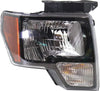 Head Lamp Compatible with 2010-2014 Ford F150 Assembly Halogen Black Trim - CAPA Passenger and Driver Side