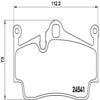 Brembo Front Disc Brake Pad Set for Porsche (P65028)