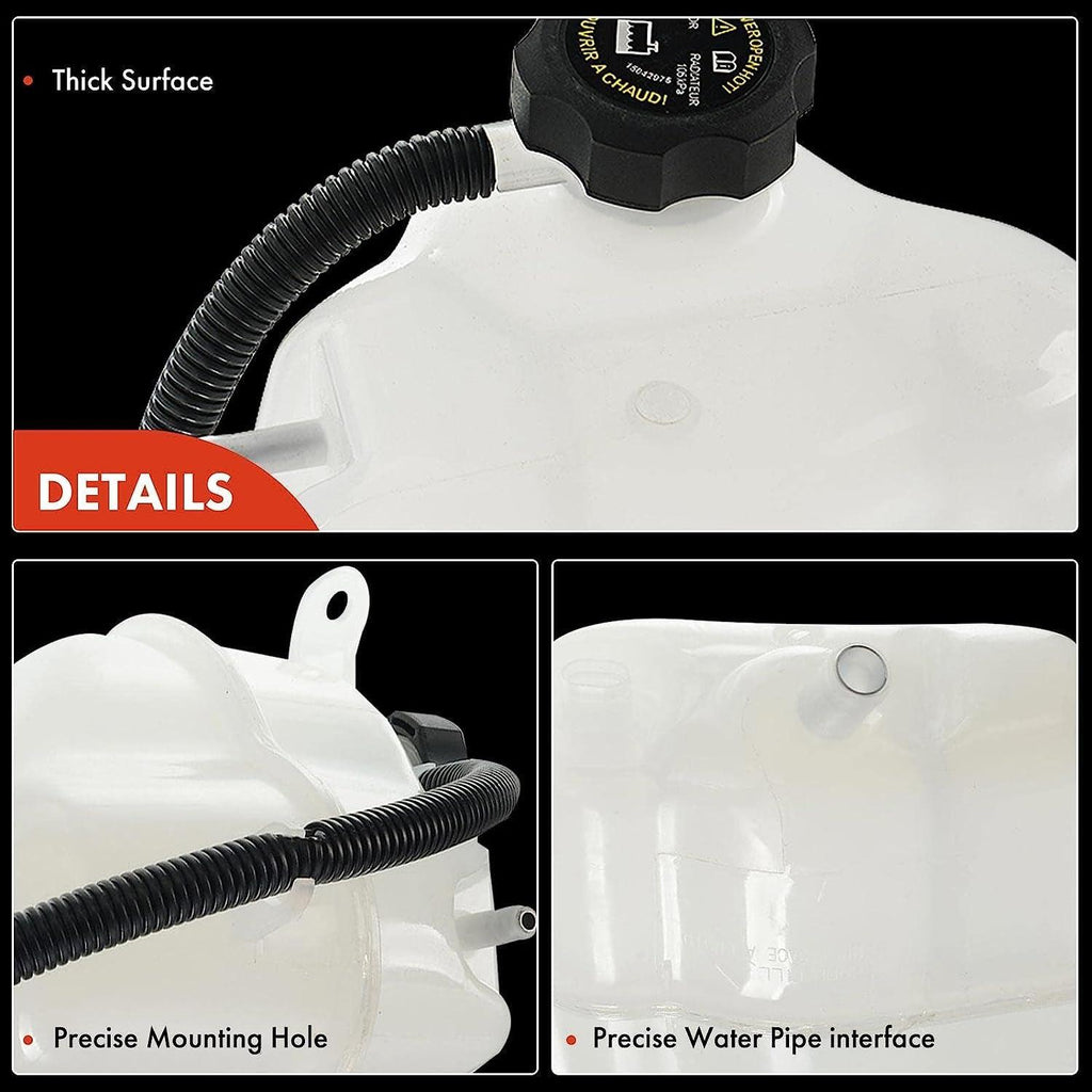 A-Premium Engine Coolant Overflow Recovery Tank Reservoir [With Cap & Tubing] Compatible with Chevy Equinox & Pontiac Torrent, 2006-2009 [3.4L], 2008-2009 [3.6L], Replace# 15835020, 15285637