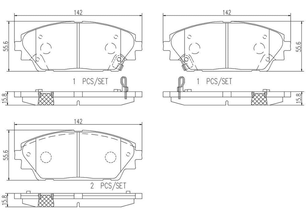 Brembo Front Disc Brake Pad Set for CX-3, 3 (P49050N)