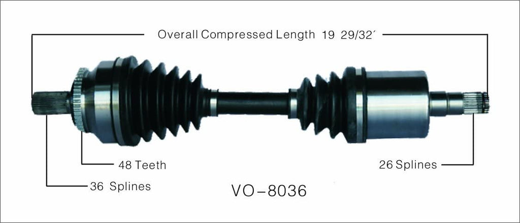 VO-8036 CV Axle Shaft