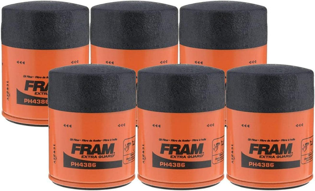 PH4386 Extra Guard Passenger Car Spin-On Oil Filter - 6 Pack…
