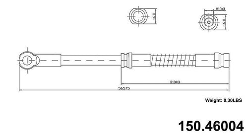Centric Brake Hydraulic Hose for 02-07 Lancer 150.46004