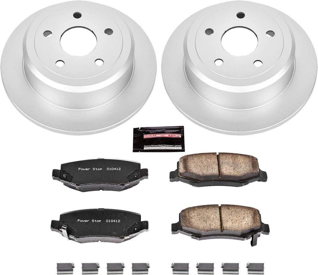 CRK3090 Coated Brake Rotor & Ceramic Brake Pads- Rear