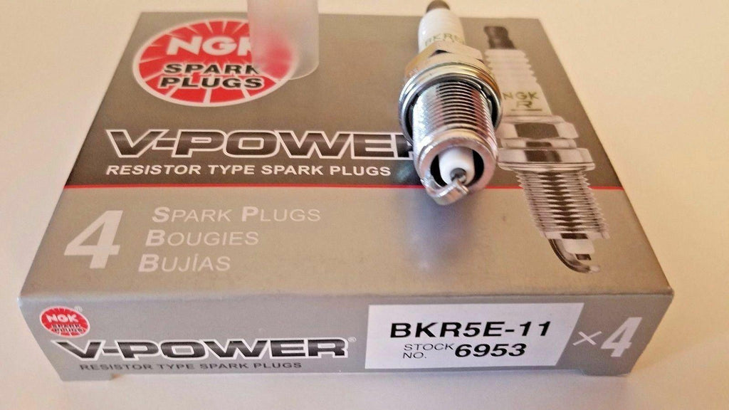 4 NGK SPARK PLUGS BKR5E-11 6953 V-POWER