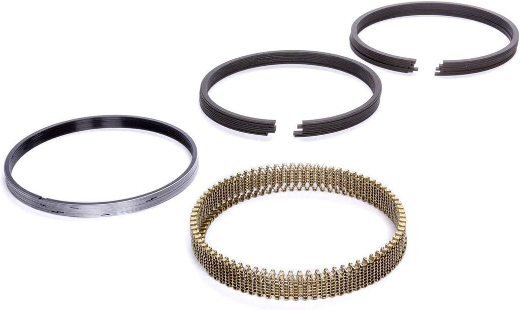 Piston Rings, 4.005 in Bore, 1.2 X 1.2 X 3.0 Mm Thick, Standard Tension, Stainless Steel, 8 Cylinder, Kit