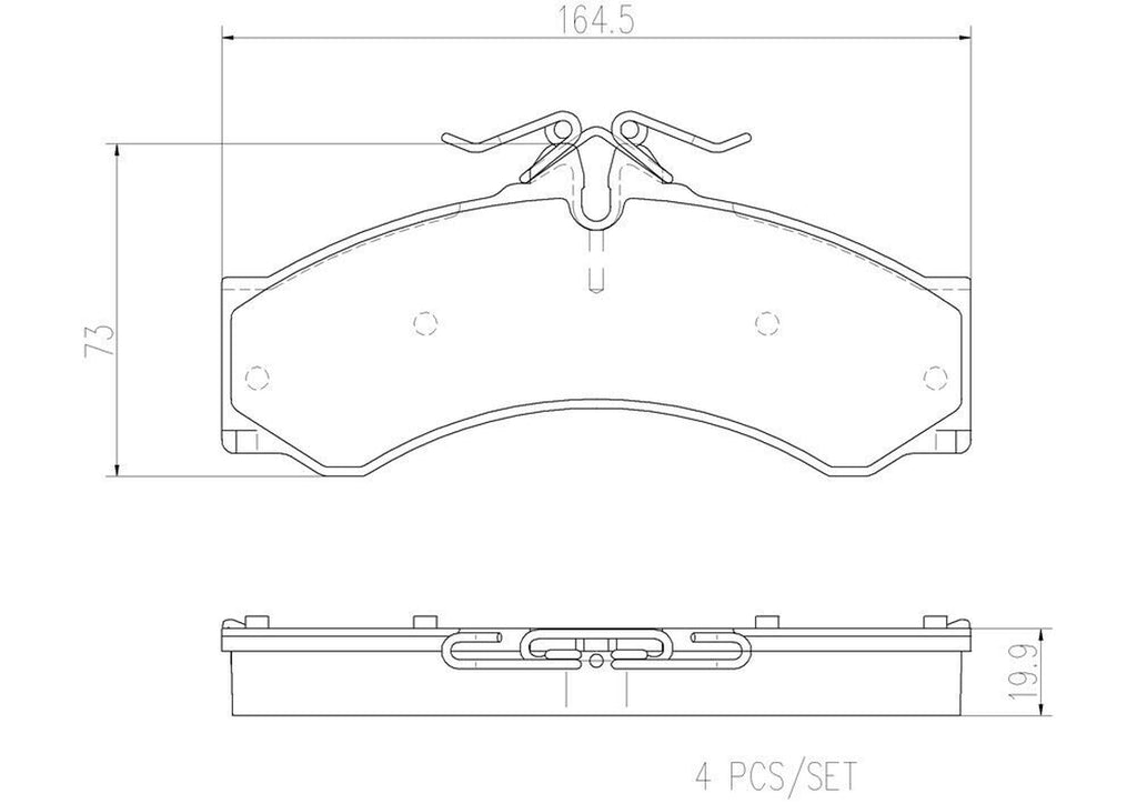 Brembo Front Disc Brake Pad Set for Dodge (P50088N)