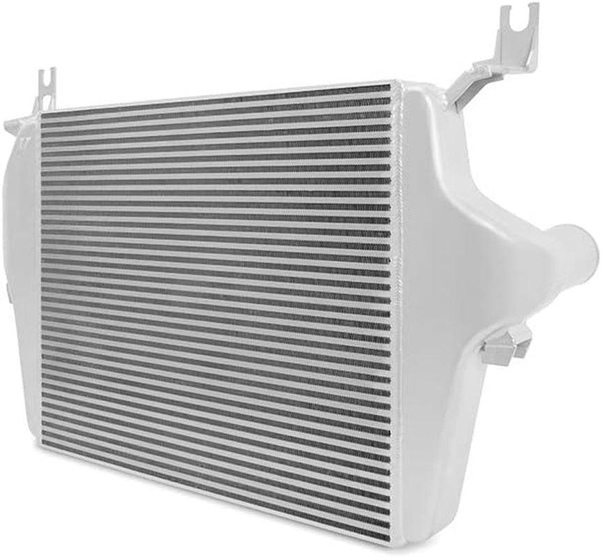 MMINT-F2D-99KSLBK Intercooler Kit, Compatible with Ford 7.3L Powerstroke 1999-2003 Silver Intercooler with Wrinkle-Black Pipes