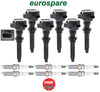 Ignition Coil OE Quality + Spark Plug Iridium NGK OEM (6Set) for Jaguar 3.0L