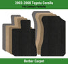 Lloyd Berber Front Row Carpet Mats for 2003-2008 Toyota Corolla