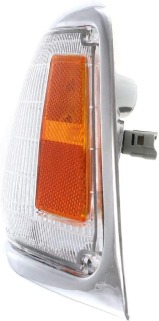 Compatible with Toyota Pickup Corner Light 1989 1990 1991 Driver Side | W/Chrome Trim | 2WD | Clear & Amber Lens | TO2520122 | 8162089177