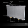OEM-RA-13031 1-Row OE Style Aluminum Core Radiator Compatible with 07-09 Honda CR-V AT, 28-11/16" W X 15-3/4" H X 5/8" D, 1-1/4" Inlet, 1-1/4" Outlet