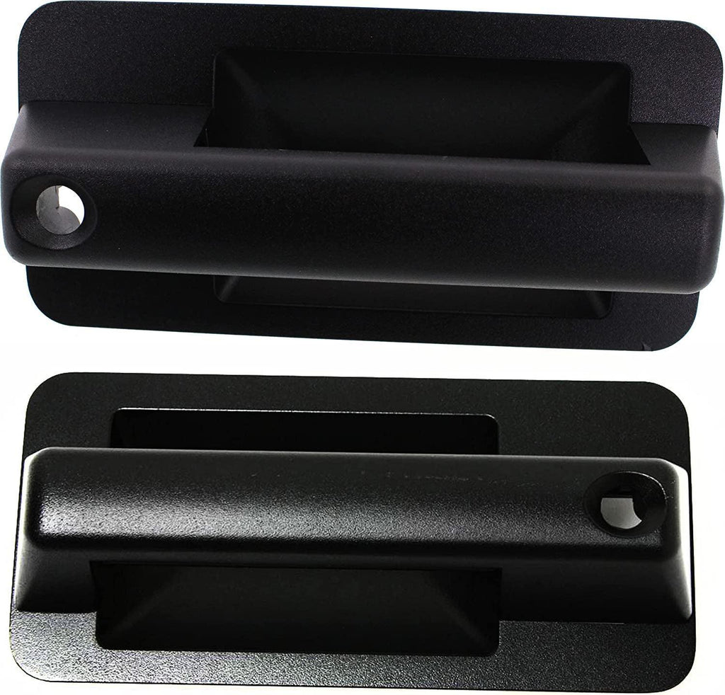 Front Exterior Door Handle Set of 2 Compatible with 1994-1998 Chevrolet C1500, Fits 1994-1998 Chevrolet K1500 Textured Black Driver and Passenger Side