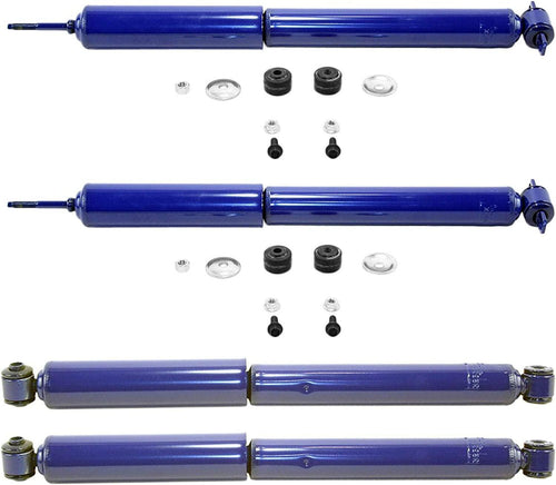 Quick Mount Kit of 4 Shocks Fits Jeep Grand Cherokee 1999-2004 Monro-Matic plus Front & Rear for Replacement, Performance, Leveling, Touring & Offroad