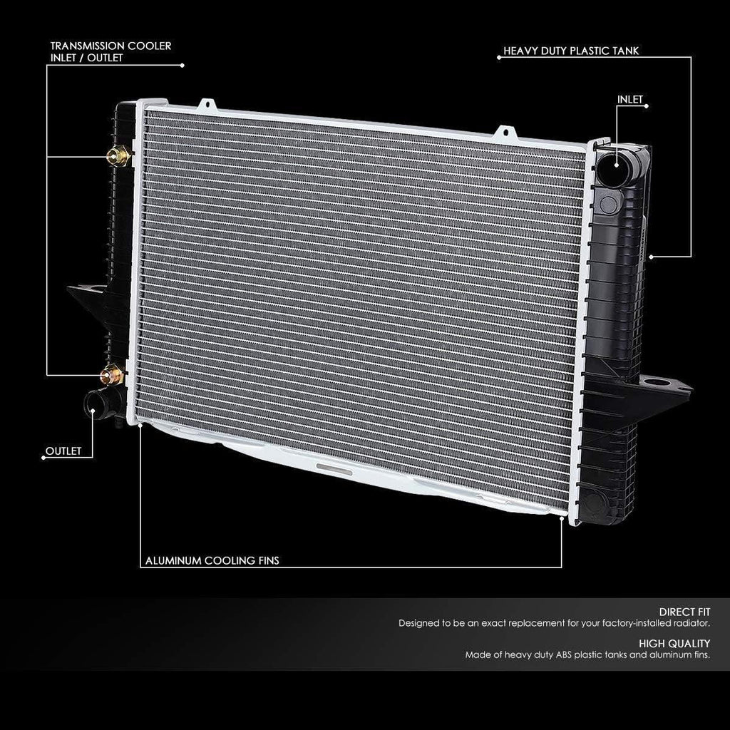 OEM-RA-1851 2-Row OE Style Bolt-On Aluminum Core Radiator Compatible with 98-00 Volvo V70 / S70 AT&MT, 23-1/8" W X 15" H X 1-1/4" D, 1-7/16" Inlet, 1-7/16" Outlet