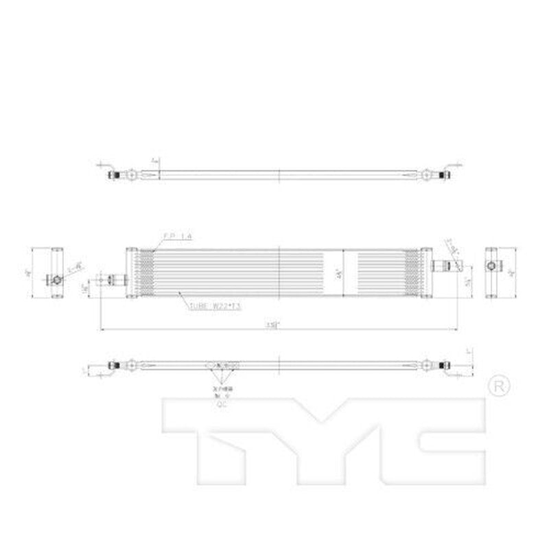 TYC Automatic Transmission Oil Cooler for 18-21 Chevrolet Traverse 19135