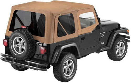 7912437 Spice Sailcloth Replace-A-Top for 1997-2002 Wrangler TJ W/Lower Steel Factory Half Doors