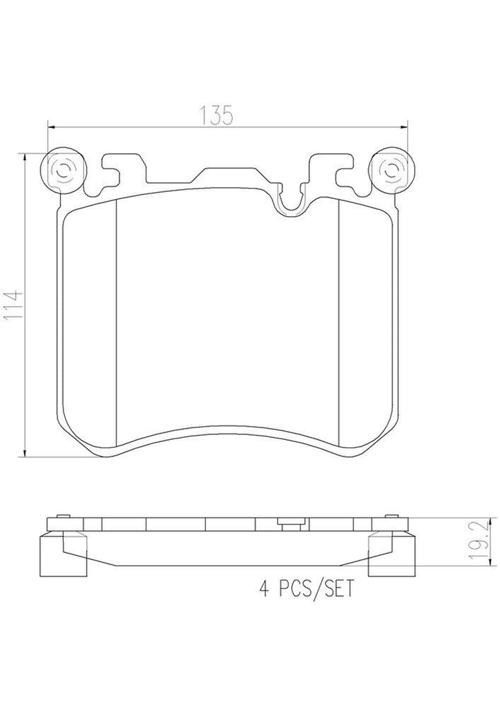 Brembo Front Disc Brake Pad Set for BMW (P06077N)