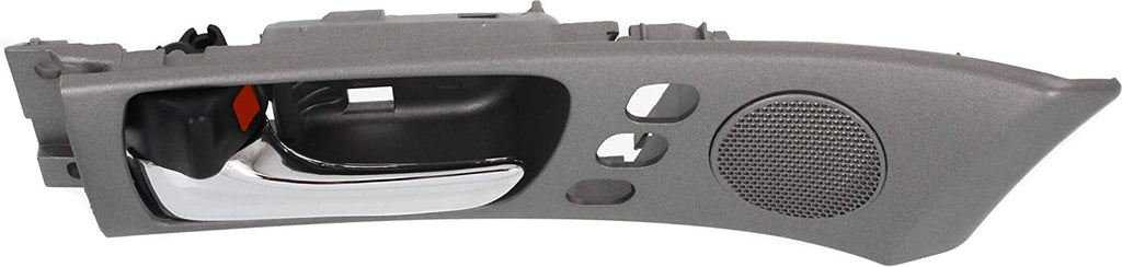 Interior Front Door Handle Compatible with Lexus ES300 2002-2003 / ES330 2004-2006 LH Chrome Lever+Gray Housing with Memory Adjust System