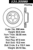 Centric Front Disc Brake Rotor for Mercedes-Benz (121.35080)