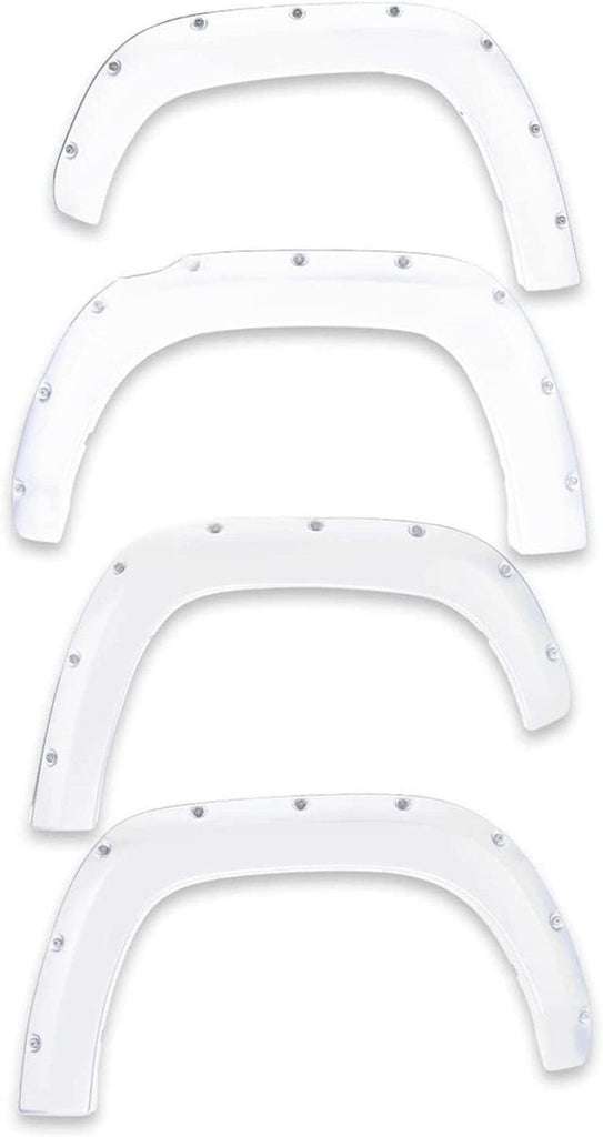 EGR 791574-GAZ Bolt-On Look Fender Flare Set, Factory Summit White Color Match, Compatible with Select Chevrolet Silverado Models