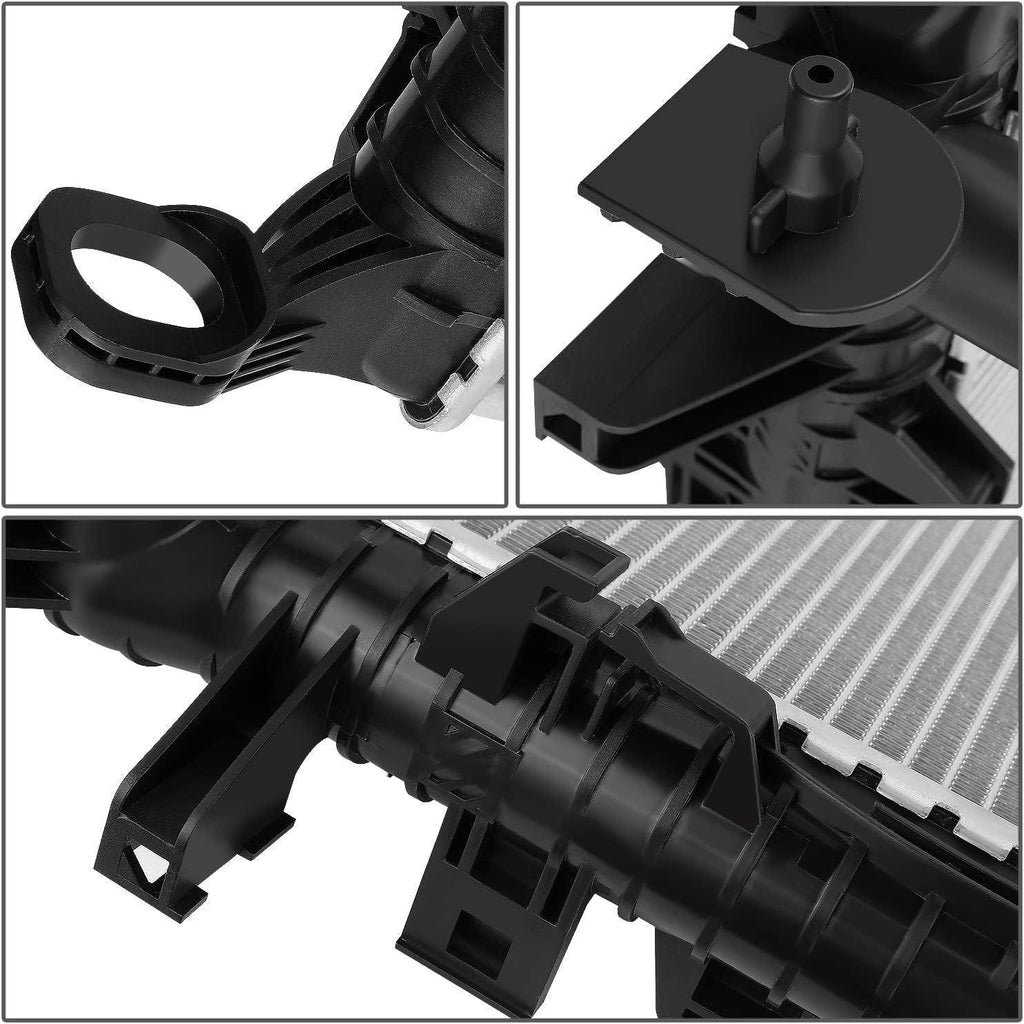 OEM-RA-13276 2-Row Aluminum Core Radiator Compatible with 08 Audi A5 Quattro,28-3/8" W X 18-7/16" H X 1-7/16" D,1-1/2" Inlet / 1-1/2" Outlet