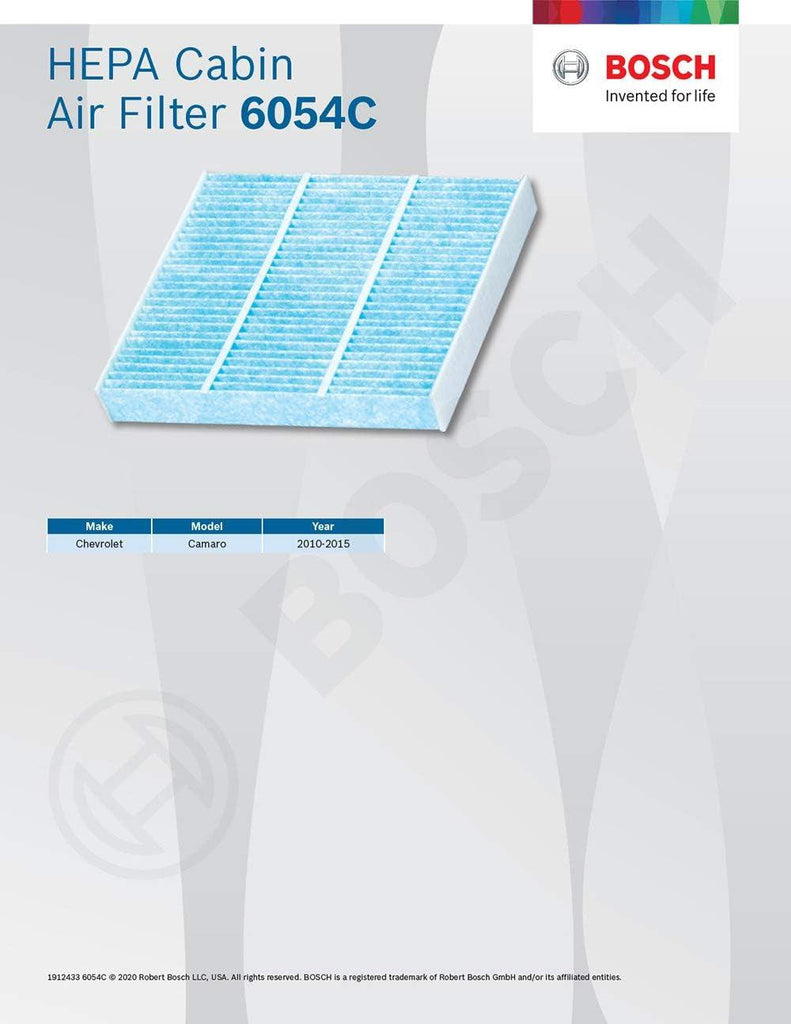 6054C HEPA Cabin Air Filter - Compatible with Select Chevrolet Camaro