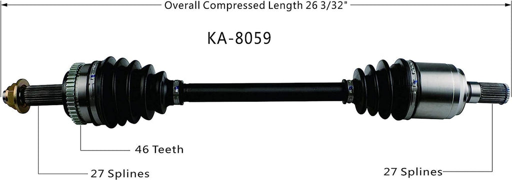 KA-8059 CV Axle, 1 Pack