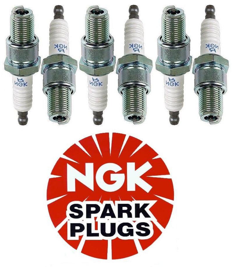 Set of 6 Standard Spark Plugs NGK Standard Resistor Made in Japan BR8ES / 5422