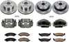 KCOE2164A Front and Rear Stock Replacement Brake Kit (With Calipers)