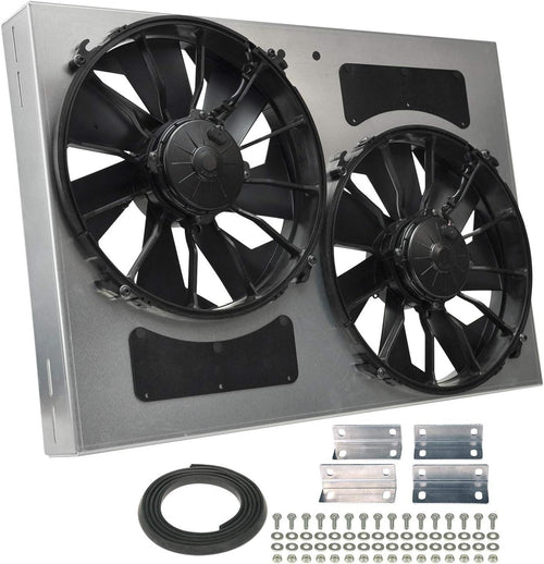 Performance 16842 Gray/Black High Output Dual Radiator Fan