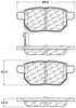 Rear Disc Brake Pad for Prius, Prius Prime, Corolla, Yaris, Tc+More (103.13540)