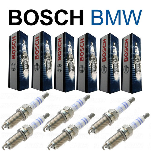 6-BMW Spark Plugs BOSCH OEM Platinum Set for 2006+ 3-5-X Series E60,E90, N51 N52