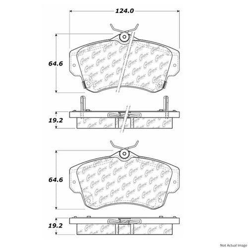 Centric Front Disc Brake Pad for PT Cruiser, Neon (103.08410)