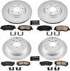 CRK4116 Coated Brake Rotor & Ceramic Brake Pads- Front & Rear