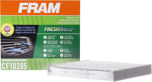 Fresh Breeze Cabin Air Filter Replacement for Car Passenger Compartment W/Arm and Hammer Baking Soda, Easy Install, CF10285 for Toyota Vehicles , White