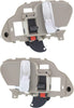 Interior Door Handle Set Compatible with 1995-2000 Chevrolet Tahoe, Fits 1995-2000 GMC Yukon Front or Rear, Driver and Passenger Side Beige Bezel with Chrome Lever