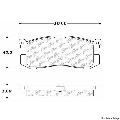 Centric Rear Disc Brake Pad for Probe, 626, MX-6 (103.04000)