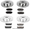 Power Stop K718 Front and Rear Z23 Carbon Fiber Brake Pads with Drilled & Slotted Brake Rotors Kit