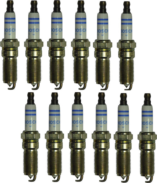 Premium Double Platinum Set of 12 Spark Plugs for Chrysler Mercedes W203 W210 W163