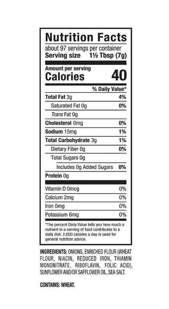 Fresh Gourmet Crispy Crunchy Original Onions for Burgers Salads Casseroles 24 Oz