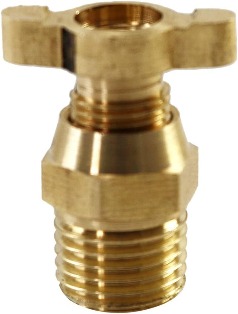 Colquee 1 Pcs Universal Radiator 1/4" NPT Male Brass Petcock Cock Drain Plug Air Tank