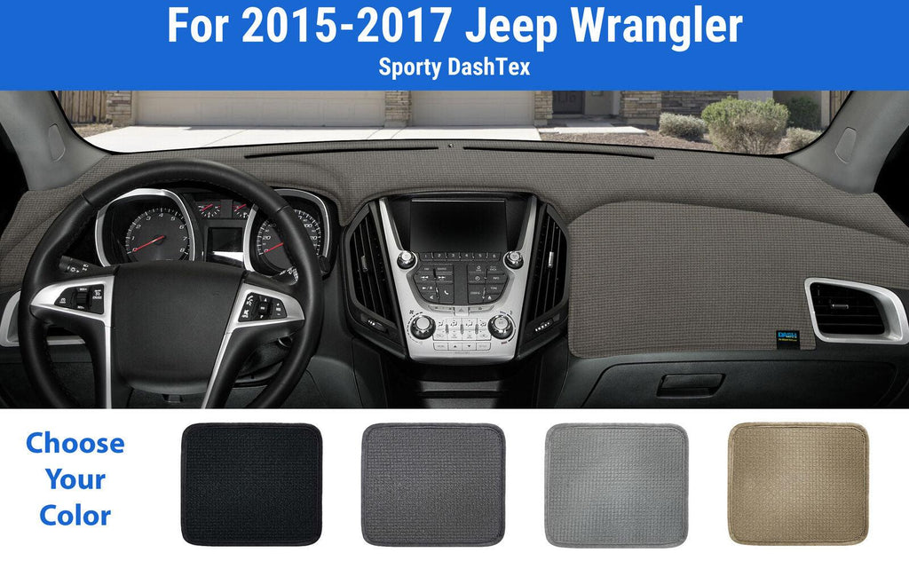 Dashboard Dash Mat Cover for 2015-2017 Jeep Wrangler (Dashtex)