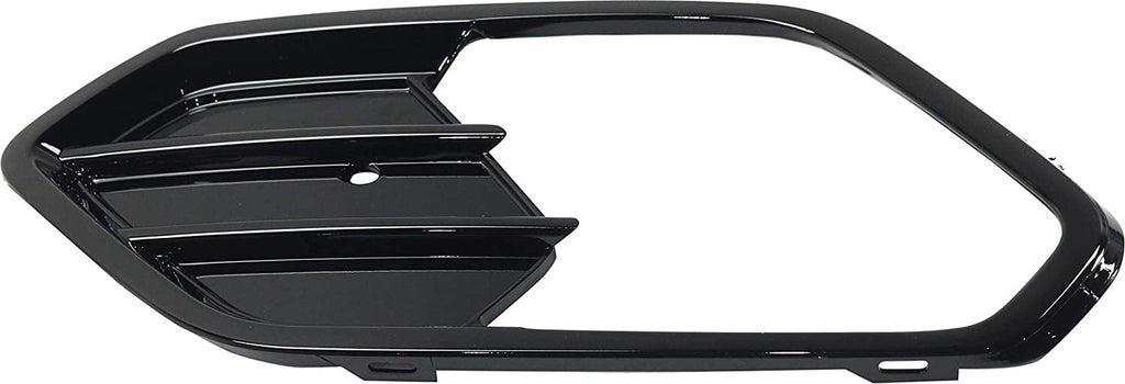 Fog Lamp Molding Compatible with 2017-2019 Ford Escape Painted-Black(Gloss Black) Driver Side