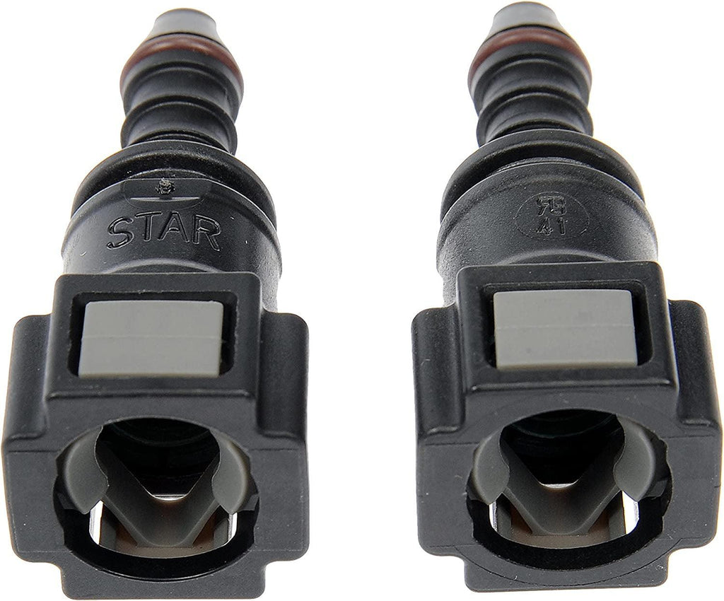 Dorman 800-188 Quick Connector 5/16 In. Steel to 6Mm Nylon 180 with O Ring, 2 Pack